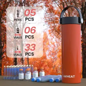 1w-orange 1-wheat Insulin Cooler Travel Case 3-5 Pens 60h Tsa Approved Medication #3
