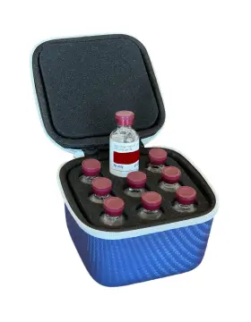 Ih-9-blu-gryzip A1c Wear Insulin Fridge Holder Storage Case Organizer - Fits Standard 10ml U-100 Vials