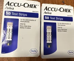 06453970020 Accu-chek 2 Boxes Blood Glucose Test Strips 50 Count New Sugar Exp 02/2025