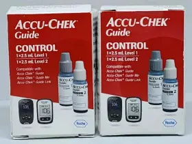 07748906001 Accu-chek 2 Pack Guide Control Solution For Diabetic Blood Glucose Testing