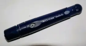 Y34742024 Accu-chek Y34742024/-1 Multiclix Lancet Device Rare Blue With Cap Only Ships Quick #2