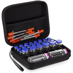 Acellegic Tur-acellegic-8935 Peptide Case For Fridge 3ml Vial Storage Insulin Holder Black
