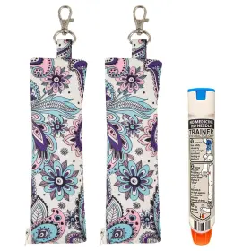 0535 Ajfhkj 2 Pack Epipen Medical Carrying Case Insulated Carrier With Clip Epi Pe