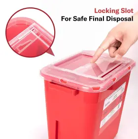 16210 Alcedo Sharps Container For Home Use 2 Gallon 2-pack Red #3