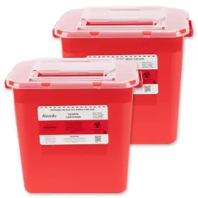 16210 Alcedo Sharps Container For Home Use 2 Gallon 2-pack Red