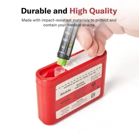Ae170 Alcedo Portable Sharps Container For Travel And Home Use Small 0.1l Red #2