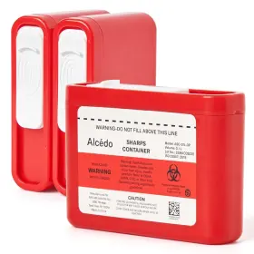 Ae170 Alcedo Portable Sharps Container For Travel And Home Use Small 0.1l Red
