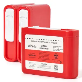 Asc-01l-3p Alcedo Portable Sharps Container For Travel And Home Use Small 0.1l Red
