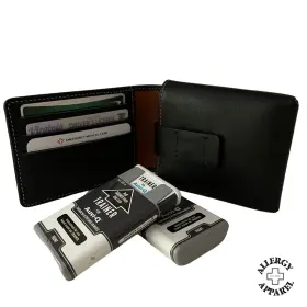 849493 Allergy Apparel Auvi Q Carrying Case Leather Wallet For 2 Auvi-q Epipen Injectors 3.5x4.375 #2