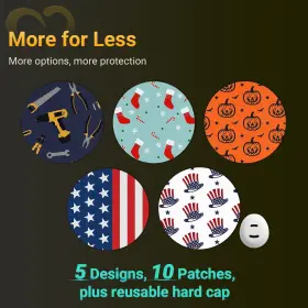 Amolyfe 726084632561 Dexcom G7 Adhesive Patches Christmas 10-pack And Stelo Over Pat #2