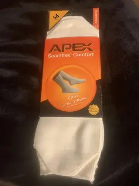 49521 Apex Seamfree Comfort X-wide Crew For Men And Women Size L White