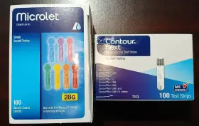 2027 Ascensia 7312 100 Contour Next Test Strips Exp. Date 04/2027 And Microlet Lancets