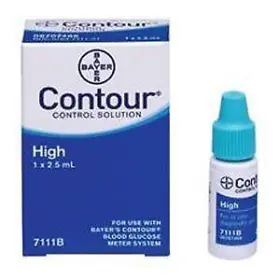 7111b Ascensia Diabetes Care Bayer Contour Blood Glucose Control Solution High Level