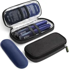 Auvon 313048520530 Insulin Pen Cooler Travel Case With 2 X 90g Tsa Approved Ice Packs Diabet