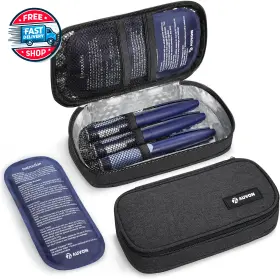 Auvon 445014221295 Portable Insulin Cooler Travel Case Insulated Diabetic Bag With 2 X 160g