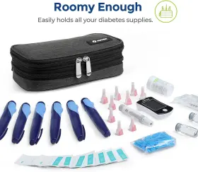 Auvon 445021637676 Insulin Cooler Travel Case Expandable Insulated Diabetic Bag With 2 180 #3