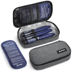 Bo212031 Auvon Portable Insulin Cooler Travel Case Insulated Diabetic Bag With 2 X 16