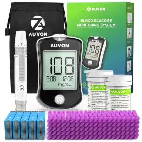 Ds-w1001002 Auvon Blood Glucose Monitor Kit For Accurate Test Diabetes Testing With