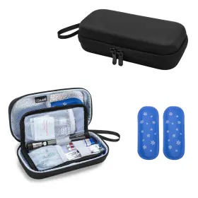 Ukbs02201 Bafaso Hard Insulin Cooler Travel Case With 2 Ice Packs