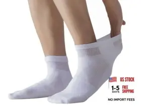 Boda Bd-s-0290-w Mens 6pairs Non-binding Ankle Diabetic Socks Thin Cotton 10-13 White