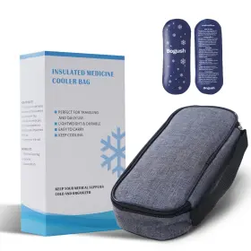 Bogush 746566508986 Insulin Cooler Travel Case With 2 Ice Packs For Pen Diabetic Medical