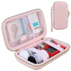 A72m26-01 Bovke Diabetic Supplies Travel Case 6.7 X 3.12 1.45 Inches Pink Star
