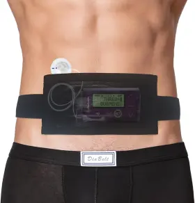 00527 Brand Diabelt Insulin Pump Belt With Mesh Pouch For Easy Viewing/operation Diabetic Black