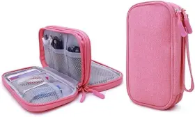 Ey-bag-4410 Brand Eyistar Diabetic Supplies Travel Case Organizer For Test Strips Lancets Pink #3