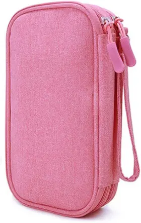 Ey-bag-4410 Brand Eyistar Diabetic Supplies Travel Case Organizer For Test Strips Lancets Pink