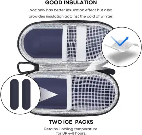 Branded01 711181550818 Insulin Cooler Travel Case For Diabetic Organize Medication Insulated Cooling Ba #3