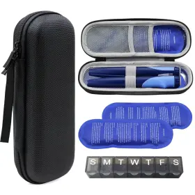 Brusavol 757158217209 Insulin Cooler Travel Case - For Pens And Diabetic Supplies Storage