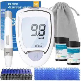 Cakrnps 772643003556 Blood Glucose Monitor Glucometer Kit With 100 Strips And Lancets Diabetic