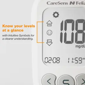 Caresens 885325001778 N Feliz Blood Glucose Monitoring Kit With 100 Sugar Test #3