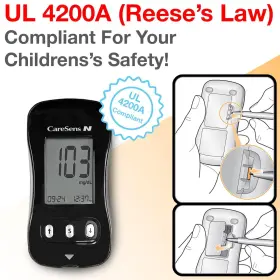 U-kiss-1 Caresens N Blood Glucose Monitor Kit With 100 Sugar Test Strips #3