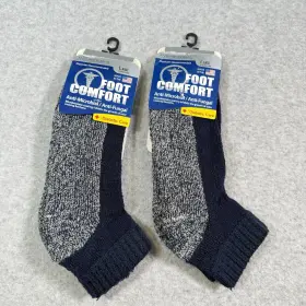 Catawba Socks 026218163832 Lot Of 2 Foot Comfort Diabetic Care Anti Microbial/fungal Sz L Blue Nwt