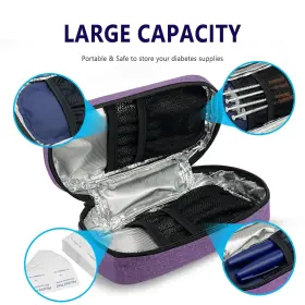 Chelvvg 974558910880 Insulin Cooler Travel Case Diabetic Medication Bag With 2 X 180g Ice #3