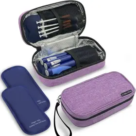 Chelvvg 974558910880 Insulin Cooler Travel Case Diabetic Medication Bag With 2 X 180g Ice