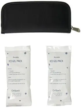 Chill Pack 682384259399 Diabetic Insulin Pen/cooler Pocket Case 2 X Ice Packs Included Black