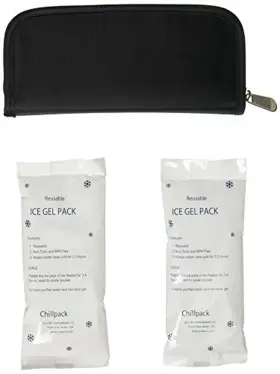 Insupen-1001 Chill Pack Diabetic Insulin Pen/syringes Cooler Pocket Case 2 X Ice Packs Included Black