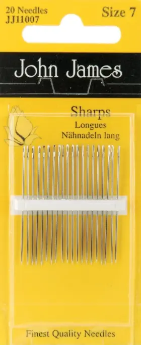 72164 Colonial Needle John James Sharps Hand Needles-size 7 20/pkg White