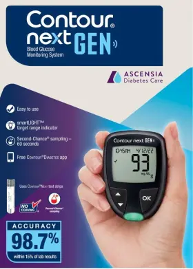 Contour 301937922015 Next Gen Blood Glucose Monitoring System 1 Ea
