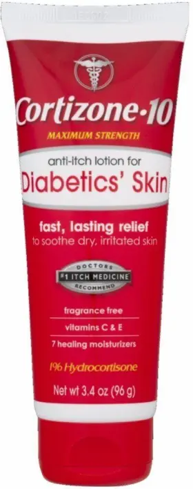 Cortizone 10 191565429617 Anti Itch Diabetics Lotion Maximum Strength Fragrance Free 3.4 Oz