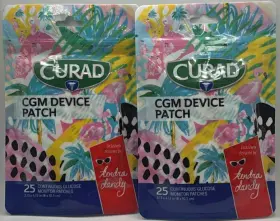 Curad 193489189912 2pk Cgm Device Patch 25 Each Kendra Dandy Sealed Fast Ship New