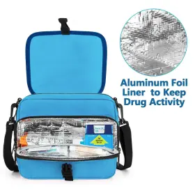 Cacr08201 Curmio Ssx Epipen Carrying Case Insulated Medicine Supplies Bag With Shoulder St #3
