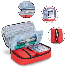 Cacr09404 Curmio Diabetic Supplies Bag For Glucose Meter Medication Insulin Pens And #2
