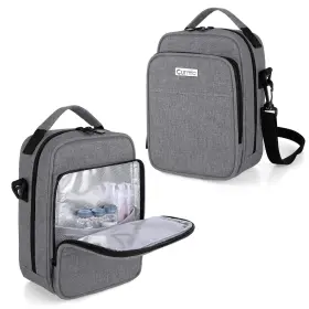 Cr04201 Curmio Insulin Cooler Travel Case Diabetic Medication Organizer Bag With Sho