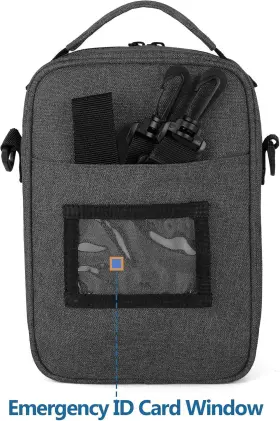 Cr04202 Curmio Insulin Cooler Travel Case Diabetic Medication Organizer Bag Black #3