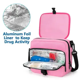 Cr08202 Curmio Insulin Cooler Travel Case Portable Diabetic Supplies Organizer With #3