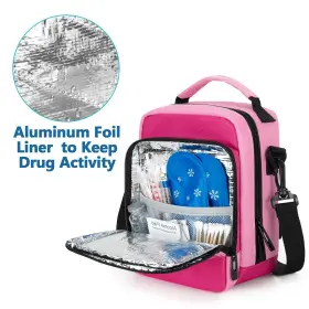 Cr08302 Curmio Insulin Cooler Travel Case Insulated Diabetes Supplies Bag With Shoul #3
