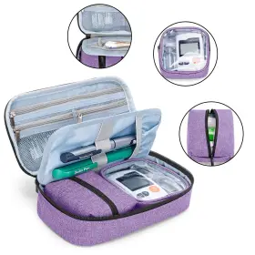 Cr09402 Curmio Diabetic Supplies Bag For Glucose Meter Medication Insulin Pens And #2